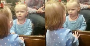Baby Paisley arguing with her reflection. So funny video – News 412 Media